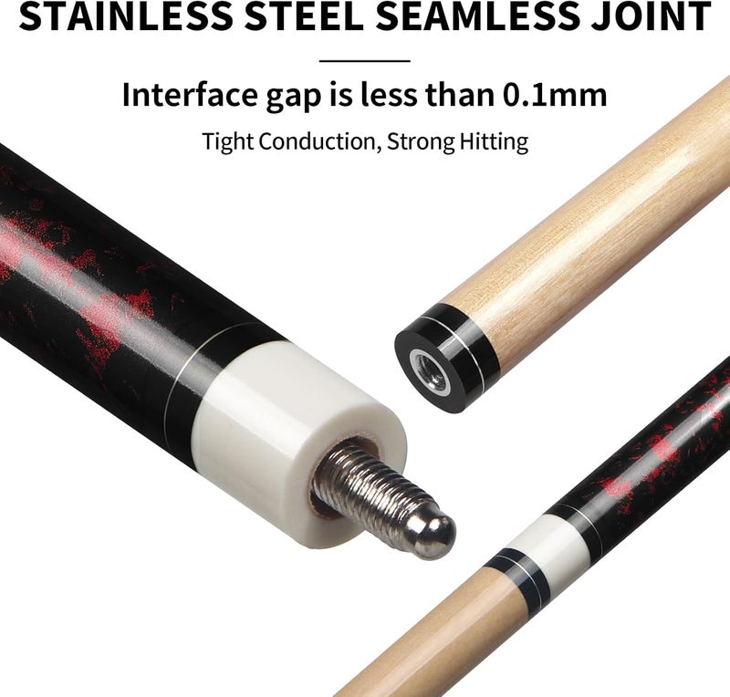 LOTKEY Pool Cue Sticks for Adults,Super Straightened Up 58'' 18 19 20 21 oz Billiard Cues Stick Canadian Maple Tacos De Billar Profesional Set of 4/3/2/1 House Bar Pool Que Table Beginner Pool Queue for Sale - Image 5
